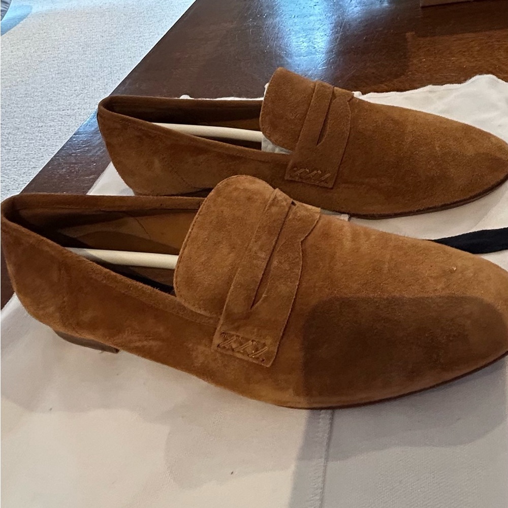 Margaux Brown Suede Loafers